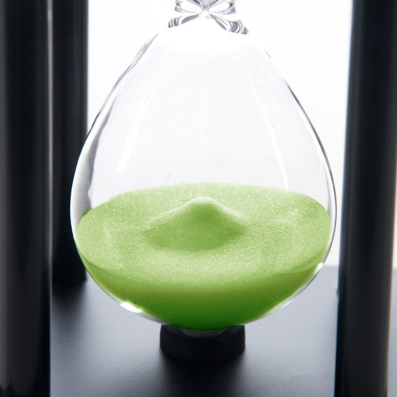B BELLAWARE Bellaware 60 Minutes Hourglass, Wood Sand Timer,Green - Image 4